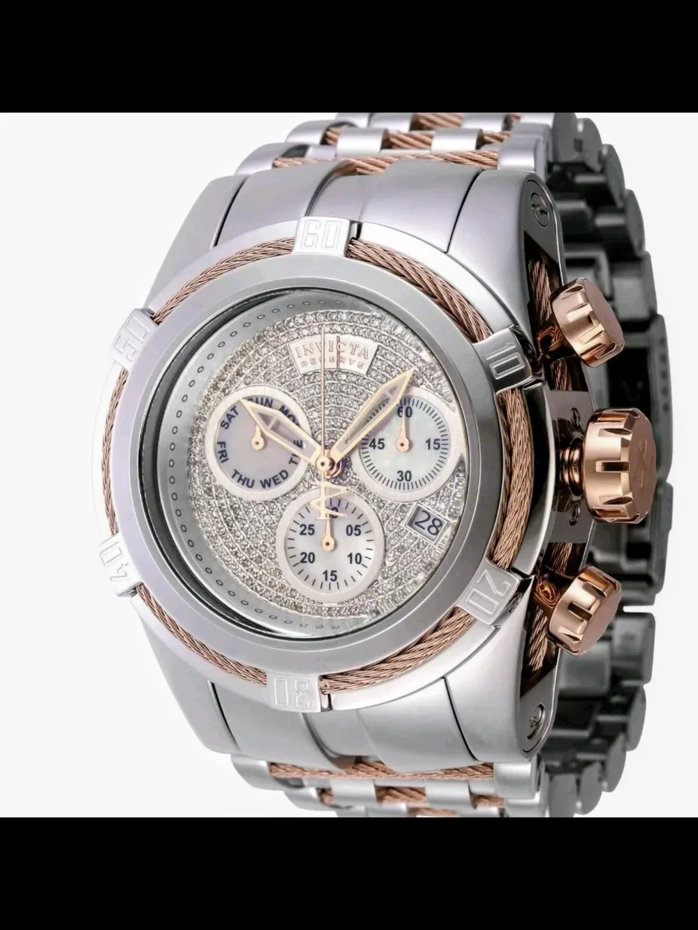Invicta RESERVE Bolt Zeus Swiss Rhonda With 1 Carat Diamonds 53mm MENS Watch